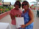 Karen & Pam had a hard time choosing from among the many beautiful designs of Dune Jewelry displayed at Coconuts Beach Bar & Grill.